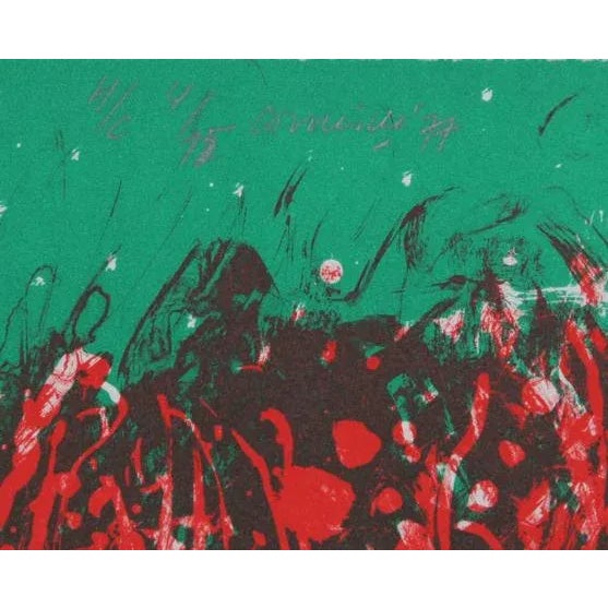 Artist: Corneille, Belgian (1922 - ) Title: Dans l'infinie verticalite de l'herbe la femme Year: 1977 Medium: Lithograph,...