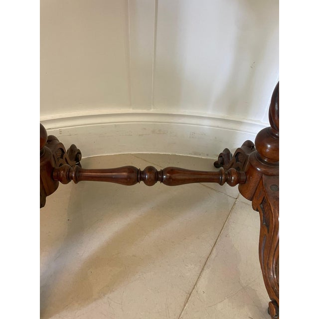 Antique Victorian Burr Walnut Work Lamp Table, 1860s For Sale - Image 11 of 12