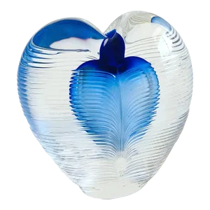 Zellique Art Glass Heart Bud Vase