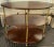 1950s Hollywood Regency 3 Tier Mahogany and Brass Server, Bar Cart on Casters For Sale - Image 11 of 11