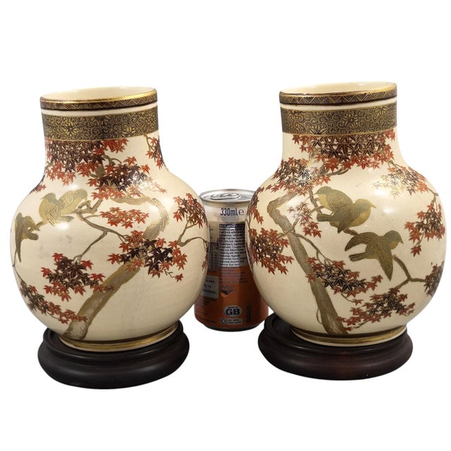 Japanese Meiji Satsuma Vases by Kinkōzan, Kyoto, 1900s, Set of 2 For Sale - Image 18 of 18