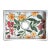 Rectangular ceramic washbasin with colored hand painted flowers for bathroom vanity. Above-counter installation suits...