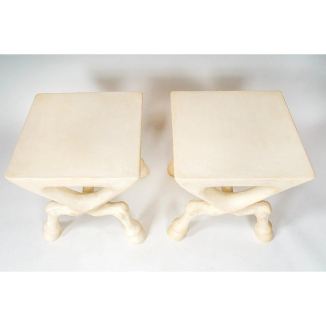 Late 20th Century John Dickinson Attributed Hoofed Side Tables - A Pair For Sale - Image 11 of 12