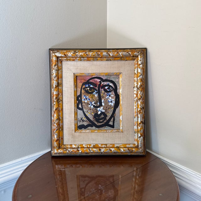 Wood 1960s Peter Keil Original Oil Painting on Canvas, Framed For Sale - Image 7 of 9