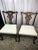 Hollywood Regency Carved Mahogany Chippendale Dining Chairs, Set of 6, White Faux Leather For Sale - Image 3 of 12