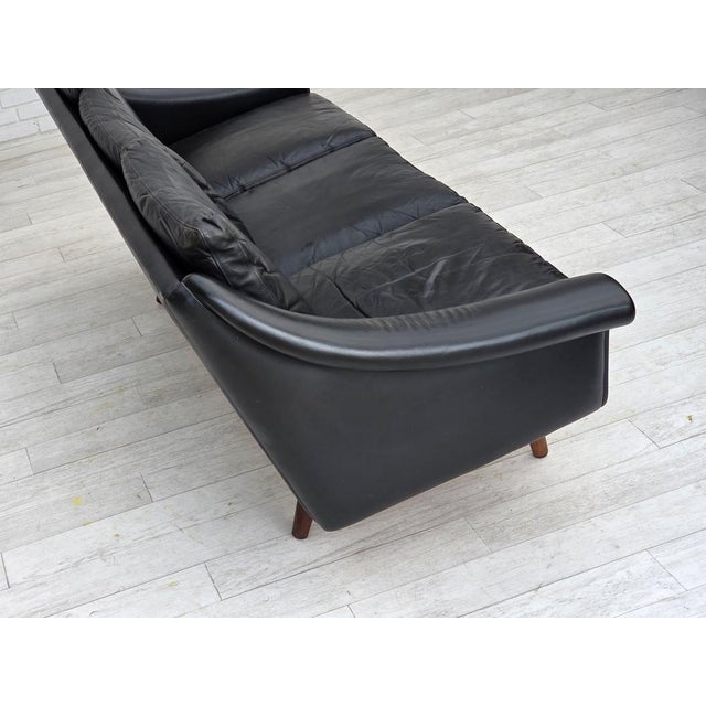 Vintage Danish Three-Seater Sofa in Leather by Aage Christensen, 1960s For Sale - Image 16 of 18