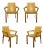 1990s Dakota Jackson Maple Wood "Library" Armchairs, Set of Four For Sale