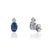 Classic 1.11 Carat Blue Sapphire & Diamond Stud Earrings in 14k White Gold- A Pair For Sale In New York - Image 6 of 14