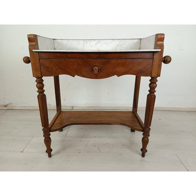 Wash Table with Marble Top For Sale - Image 4 of 18