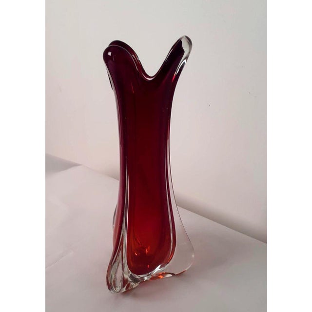 Red Submerged Vase by L. Ferro for A.VE.M., 1941 For Sale - Image 4 of 6