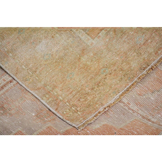 Vintage Turkish Oushak Hand Knotted Wool Rug, 4'8''x9'3'' For Sale In New York - Image 6 of 6