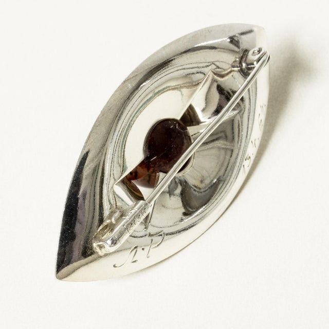 Modernist Silver Brooch by Elis Kauppi, 1961 For Sale - Image 6 of 7