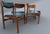 - Set of 4 Scandinavian modern mid-century teak dining chairs, 1960s - Designer/maker unknown - Unique organic shaped teak...