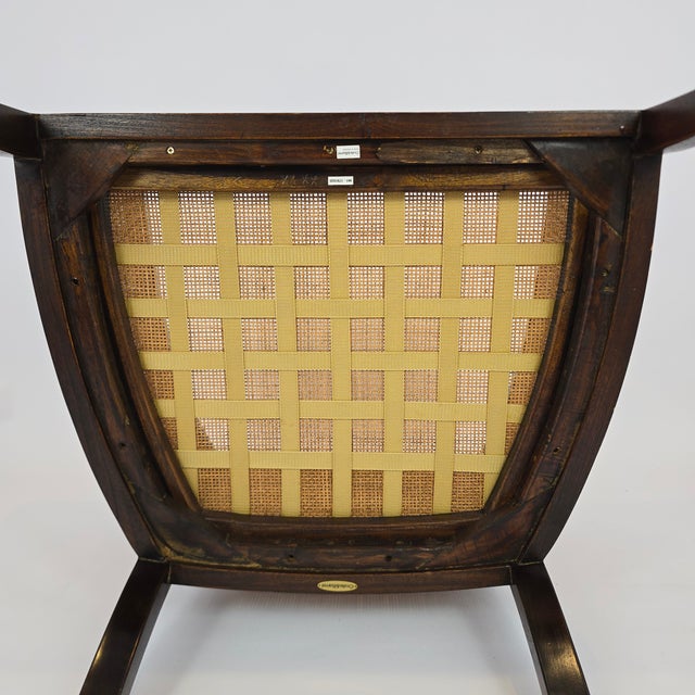 Wood Crate & Barrel "Blake" Leather Chairs and Ottoman For Sale - Image 7 of 11