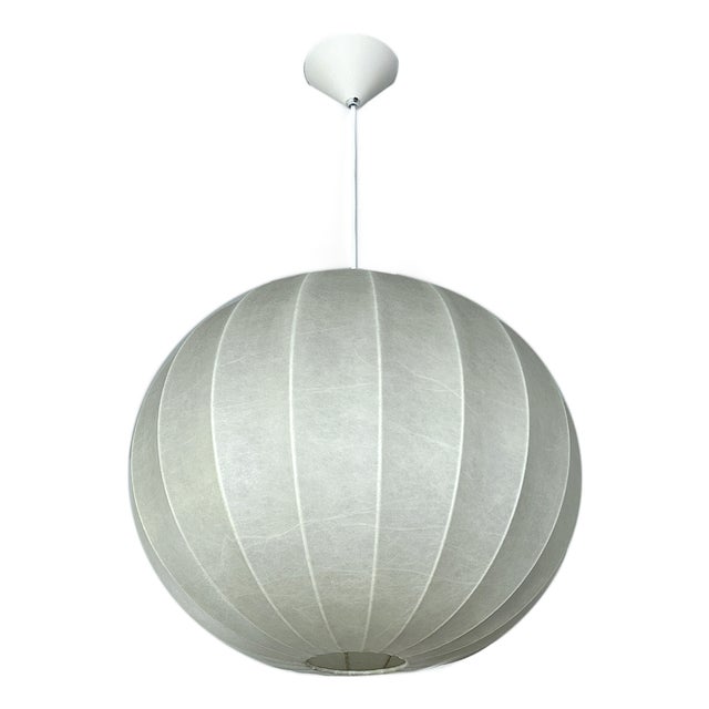 Large Vintage Cocoon Pendant Light from Goldkant Leuchten, 1960s For Sale