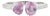 Toi Et Moi Pink Sapphire & Pave Diamond Open Bypass Ring 1.3ct in 14k Gold Size 7 For Sale