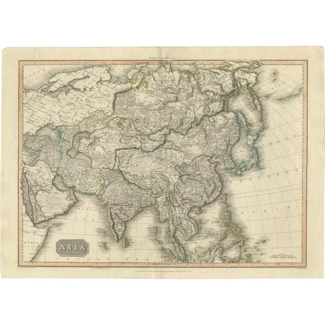 Early 19th Century Large Antique Map of the Asian Continent, 1814 For Sale - Image 5 of 5