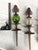 Auburn Set of Three Cast Iron and Crackle Glass Hose Guards For Sale - Image 8 of 10