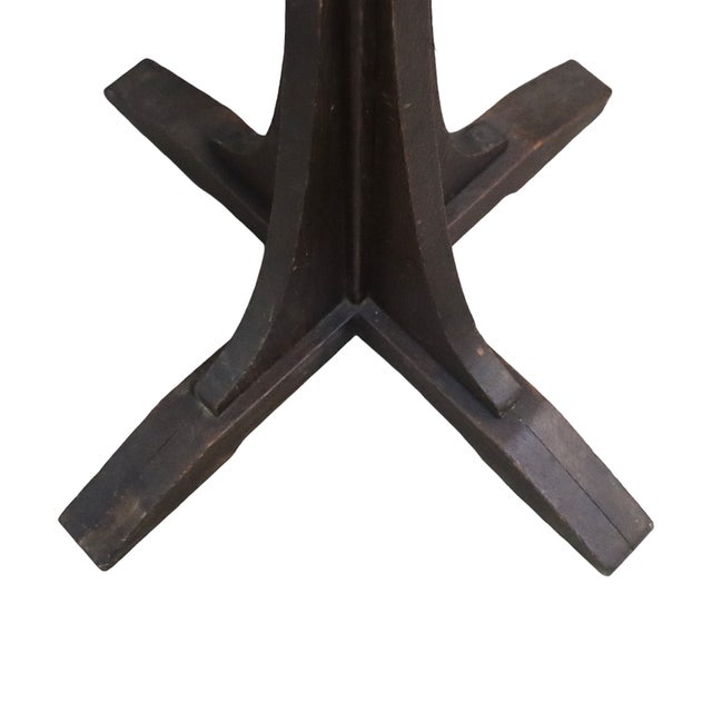 Antique L. & J.G. Stickley Mission-style oak coat rack, identified by the seller as signed and dating to circa 1920. The...