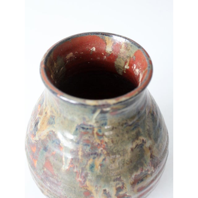 Vintage Handmade Studio Pottery Vase For Sale - Image 11 of 12