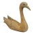 Italian Mid-Century Modern Hand-Carved Wooden Swan With Brass Beak, C. 1960s–70s For Sale