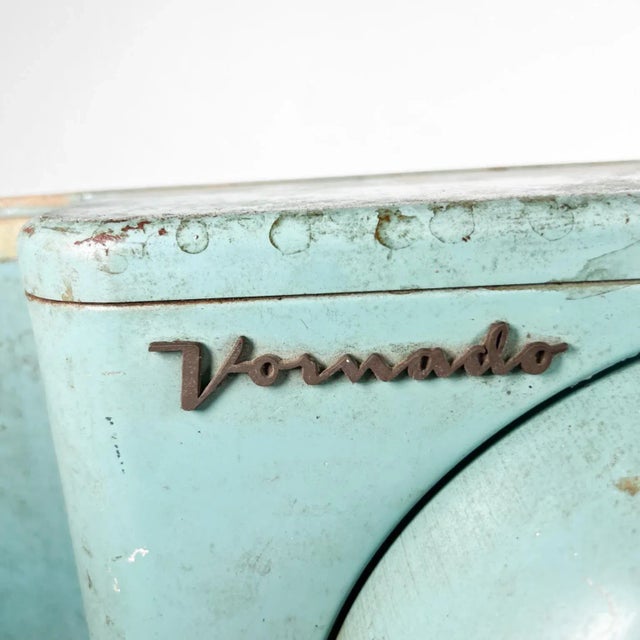 Mid-Century Modern 1950s Vintage Wall Unit Vornado Fabulous Mint Green Window Fan For Sale - Image 3 of 9