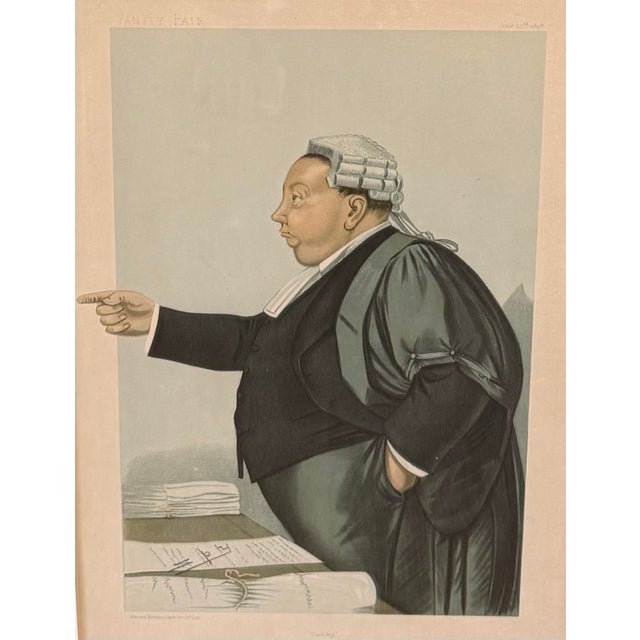 English Framed Original 1898 Vanity Fair "Spy" Caricature Titled "Danky" For Sale - Image 3 of 12