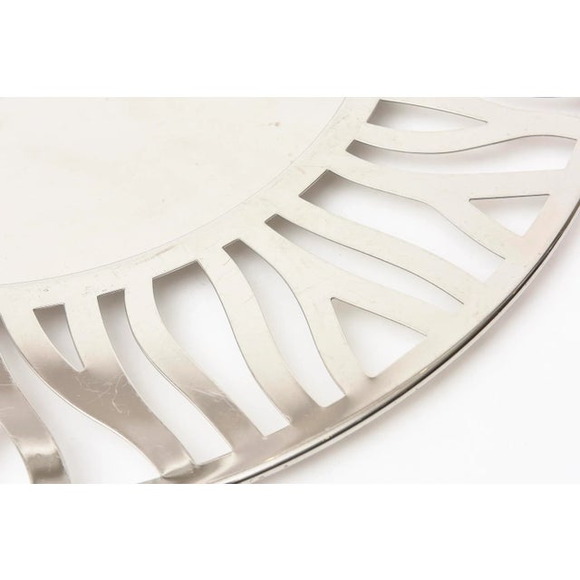 Vintage Alessi Stainless Steel Serving Tray 1980's For Sale In Miami - Image 6 of 11