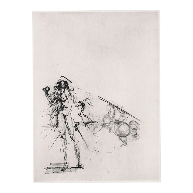 1960s Salvador Dali Etching From Les Amours De Cassandre Titled "Le Pecheur" For Sale