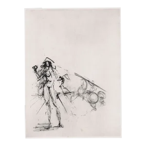 1960s Salvador Dali Etching From Les Amours De Cassandre Titled "Le Pecheur"