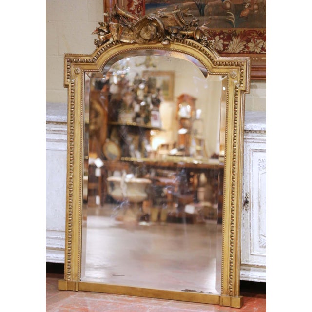 Enhance a fireplace mantel, dining room, living room, or entry with this elegant antique Louis XVI mantel mirror. Crafted...