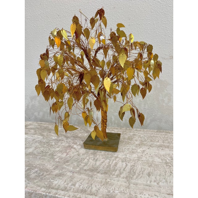 1970’s Vintage Hollywood Regency Style Gold Leaf Dream Tree Chairish