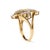 Contemporary 10K Yellow Gold 1/2 Cttw Round and Baguette Cut Diamond Cocktail Ring (H-I Color, I1-I2 Clarity) For Sale - Image 3 of 6