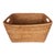 Artifacts Saboga Home Family Basket with Cutout Handle in Honey Brown For Sale