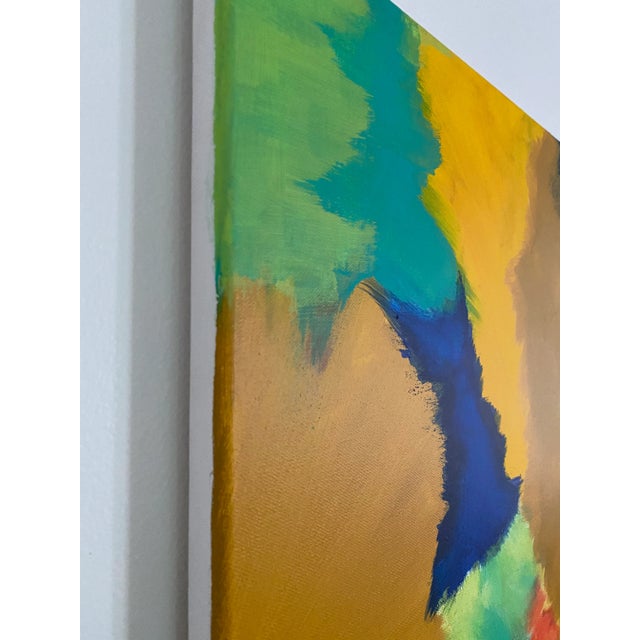 “Sunlit waters”. Abstract acrylic painting by Jennifer Hopkins-Wilcox 30” by 40” by 3/4” Beautiful blues and greens and...