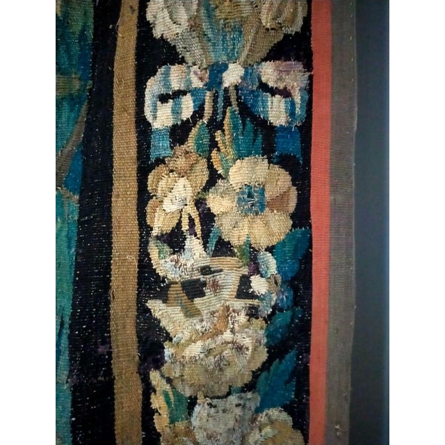 Blue Antique Aubusson Tapestry in Wool, 1700s For Sale - Image 8 of 14