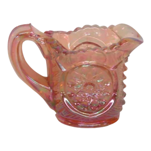 Imperial Style Hobstar Carnival Glass Marigold Miniature Pitcher Creamer