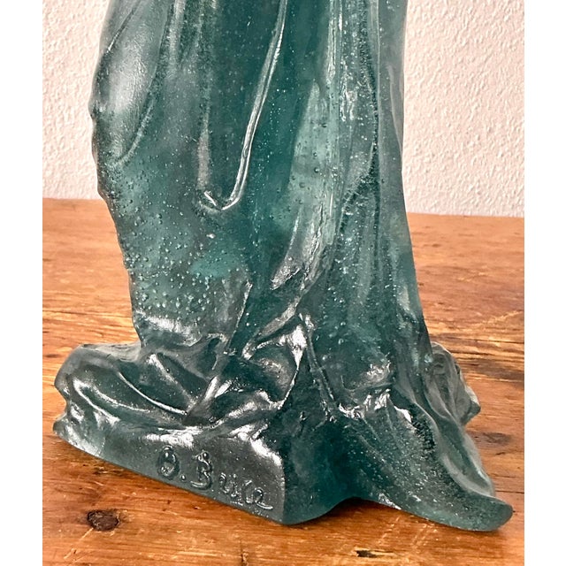 Vintage French Nancy Pate De Verre for Daum Glass Maiden For Sale In West Palm - Image 6 of 12