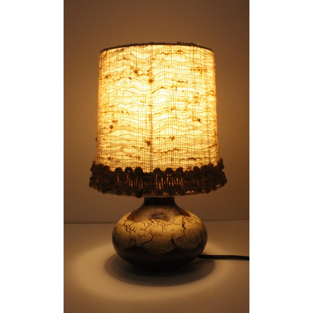 1960s Vintage Ceramic Lamp in Fat Lava by Pan, 1960 For Sale - Image 5 of 8