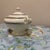 Vintage Fine China Lidded Sugar Bowl With Metallic Silver Bands For Sale - Image 4 of 5