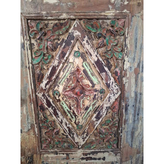 Antique Indian Carved Armoire For Sale - Image 13 of 18