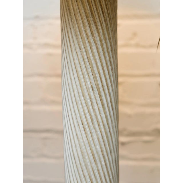 1980s Vintage Plaster Spiral Floor Lamp For Sale - Image 4 of 8