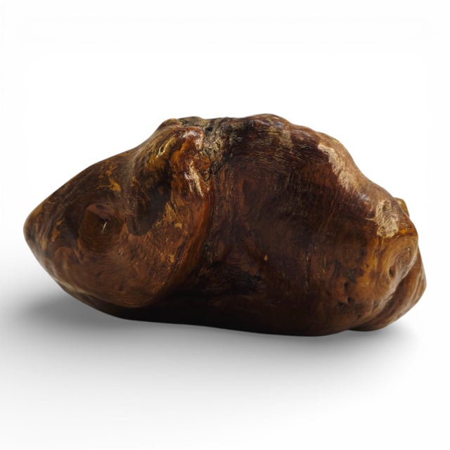 Mid-Century Modern Scandinavian Hand-Carved Birch Burl Bowl, 1950s For Sale - Image 3 of 8