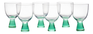 Murano Crystal Martini Glass by Moretti, Set of 6