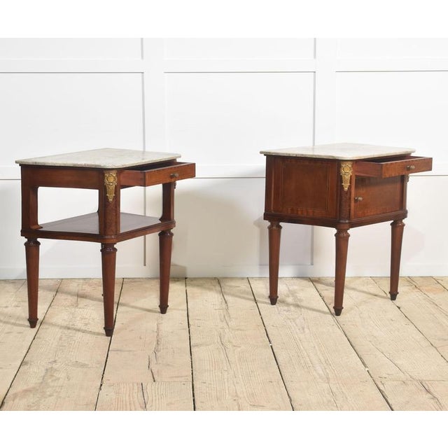Gilt Metal Mounted Bedside Tables, 1890s, Set of 2 For Sale - Image 10 of 14