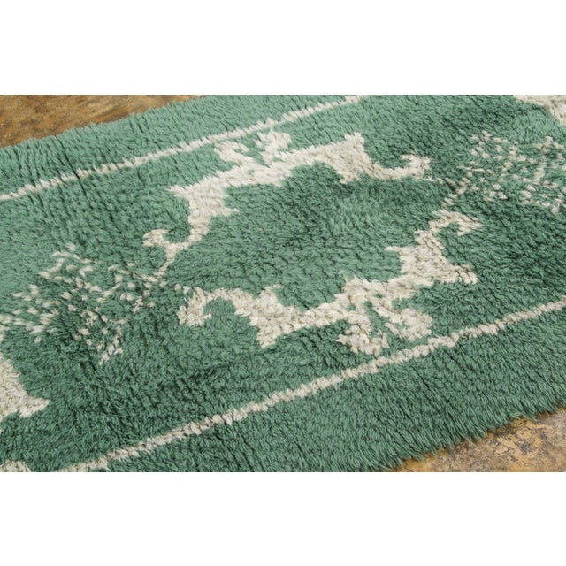Mid-Century Modern Vintage Swedish Rya Wool Rug With Cartouche Design by Rug & Kilim, 1950-1959 For Sale - Image 3 of 9