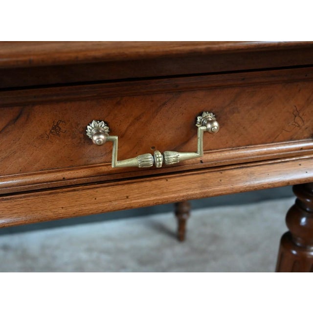 Vintage Louis XVI Style Walnut Desk, 1920 For Sale - Image 10 of 17
