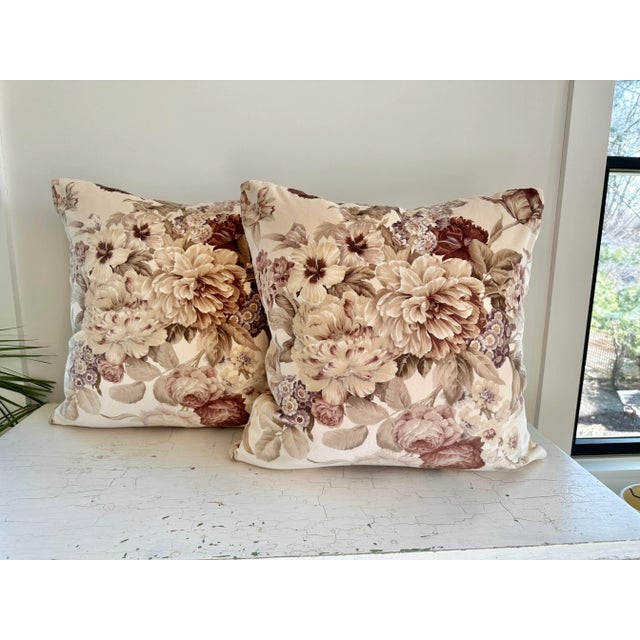 Traditional Velvet Pillows in Scalamandre Tuileries-A Pair For Sale - Image 9 of 9