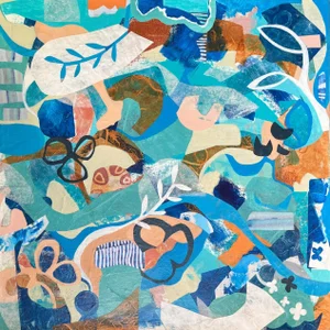 "House Party" Original Mixed Media Collage