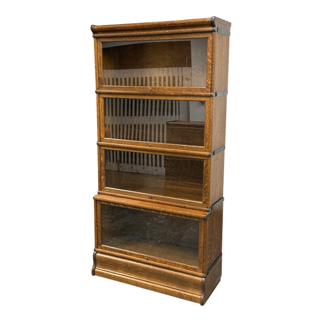 Globe-Wernicke Four Stack Barrister Bookcase, Circa 1930's For Sale